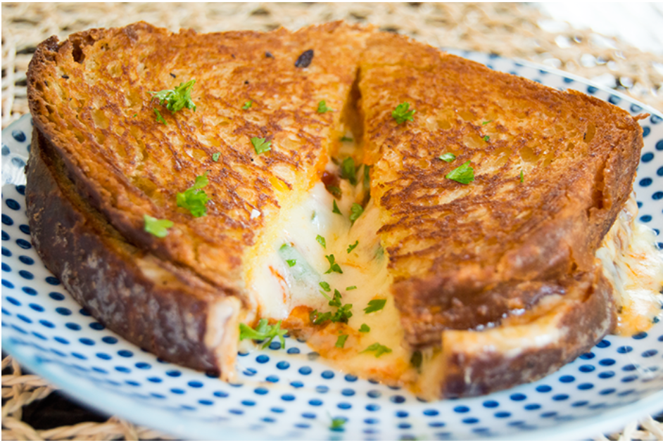 A Perfect Grilled Cheese Sandwich  with Tomato Jam